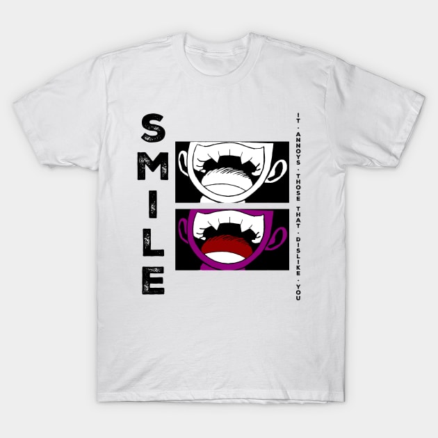 Smile Slogan Graphic Tee T-Shirt by Alaynsia Designs